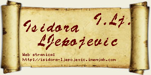 Isidora LJepojević vizit kartica